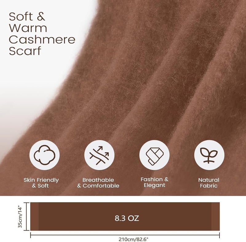 Premillow Women's Mohair Winter Scarf Pure Color, Warm Winter Scarf for Women and Men, Soft Luxurious Cashmere Feel Scarfs - Image 3